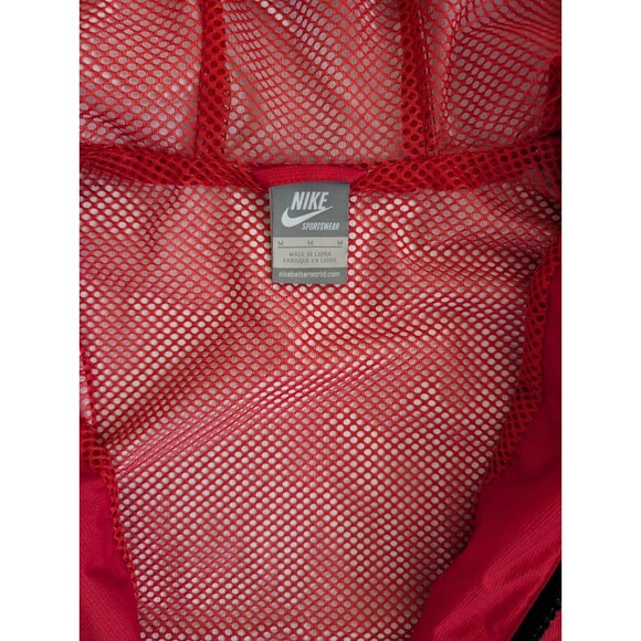 Nike Jacket Mens M Zip Windbreaker Mesh Lined Hooded Sportswear Grey Tag VTG - Picture 6 of 9